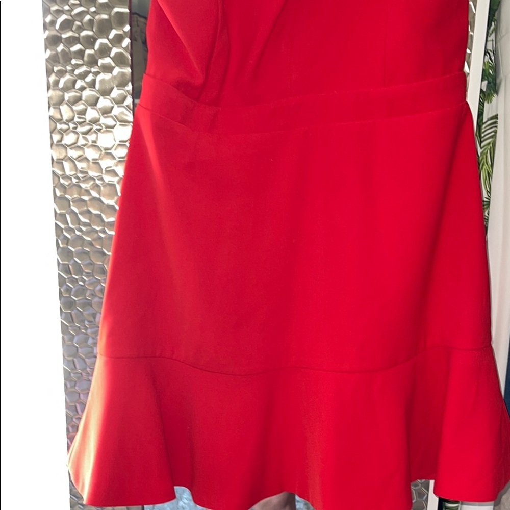 Adelyn Rae Red Asymmetrical Ruffled Cocktail Dress - Picture 4 of 7